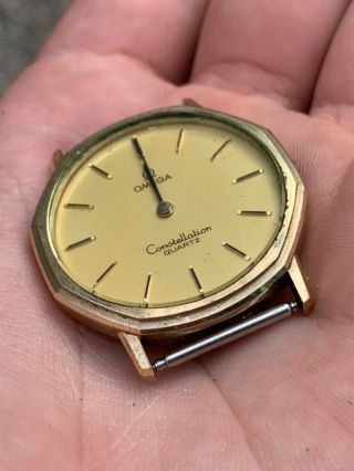 Vintage Omega Constellation Quartz Watch 10k Gold Filled Parts 2