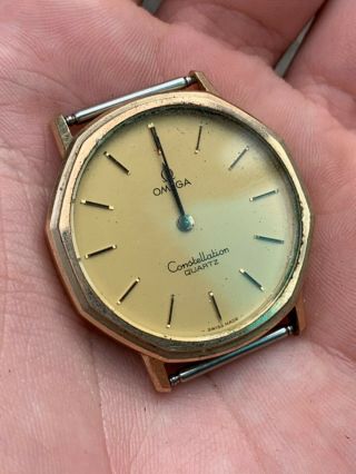 Vintage Omega Constellation Quartz Watch 10k Gold Filled Parts 3
