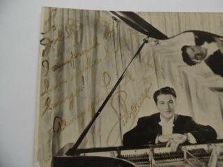 c.  1950 LIBERACE at Piano Signed Inscribed Photo Pre - Candelabra Vintage 2