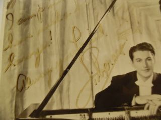 c.  1950 LIBERACE at Piano Signed Inscribed Photo Pre - Candelabra Vintage 3