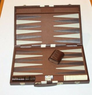 Vintage Brown Backgammon Set