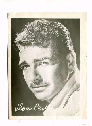 Vintage Movie Star Fan Photo W Printed Autograph Don Castle Actor 5x7