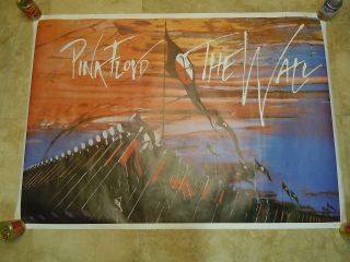 Vintage Pink Floyd The Wall Poster Made In England [ 56.  5 " X 40 " ]
