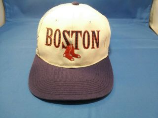 Vtg Boston Red Sox Sports Specialties Adjustable Snap Back Cap Vintage 90s.  Look