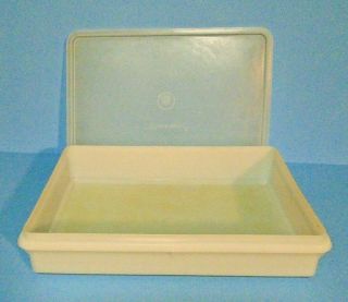 Tupperware Rectangle Clear Cake Cookie Container Taker Vintage 13 " X 9 "