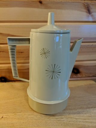 Vintage Mid Century Modern Regal Poly - Perk Coffee Pot Percolator 4 - 8 Cup Gold