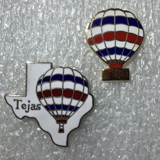 “texas” Vintage Hot Air Balloon Pins Aibf