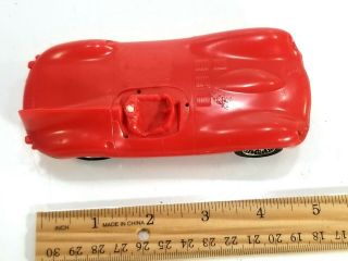 Vintage 1960s 1/32 Scale Strombecker Jaguar D Type Slot Car Red