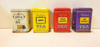 John Wagner & Sons Vintage Tea Tins Set Of 4