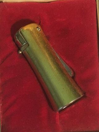 Vintage Ronson Varaflame Ladylite Butane Lighter In Case