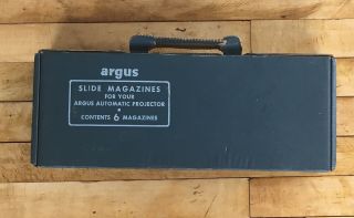 Vintage Argus Slide Magazines Box Of 6 593 Automatic Changer