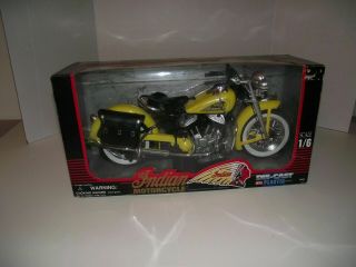 Indian Motorcycle - Ray 1:6 Scale Made In 1997 Vintage Model 53603 Yellow