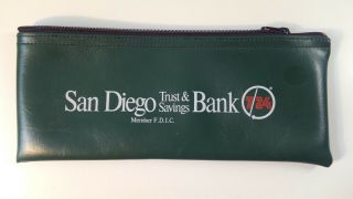 San Diego Trust & Savings Bank - Deposit Bag - Vintage 1980s