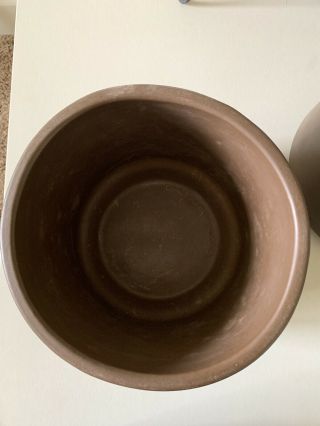 Vintage GAINEY Ceramic Pottery Mid - century Modern Planter Matte Brown C - 8 3