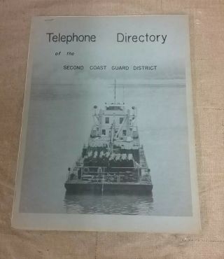 Vintage 1961 Telephone Diectory Of The 2nd Coast Guard District