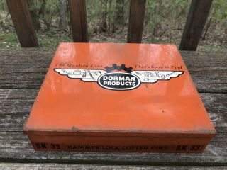 Vintage Dorman Products Store Display Box Metal Advertising Storage Box