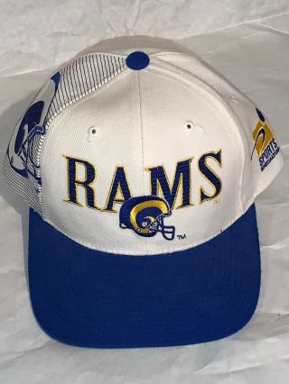 Rare Vtg Sports Specialties Los Angeles Rams Nfl Pro Line Snapback Hat 90s La