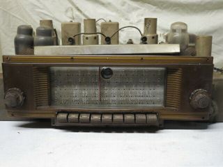 Vintage Silvertone R101 Radio With 9 Tubes And One Eye Tuning Tube