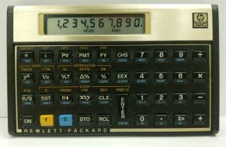 Vintage Hp 12c Financial Calculator W/ Case