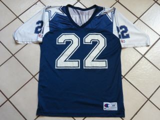 Vintage Dallas Cowboys Emmitt Smith Champion Jersey Size 44 Men Pre Owned Read