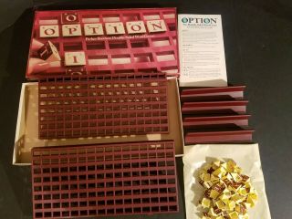 Vintage 1983 Option Parker Brothers Double - Sided Word Game 100 Complete
