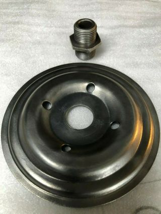 Vintage Oil Filter Adapter Plate & Screw In Nut.  318,  340,  360 La Engines.  70 