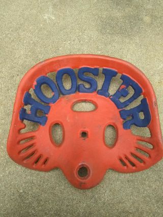 Antique Vintage Hoosier Cast Iron Tractor/implement Seat Guaranteed