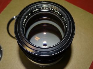 Nikkor - Q Auto 1:2.  8 F=135mm Camera Lens; Nikon135mm Film Camera Lens,  Vintage