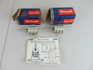 2 Vintage Mallory T15 Dual Stereo 15 Ohm T Pad Attenuator