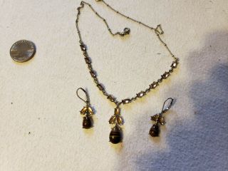 Vintage N R Signed Necklace And Earring Set Nicole Richie??
