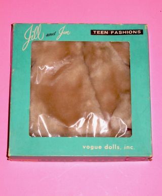 Vintage Vogue Jill & Jan 12 " Doll Outfit - Orig Box - Faux Fur Coat
