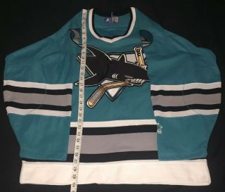 Vintage San Jose Sharks Ice Hockey Shirt Jersey Maglia Camiseta Nhl Starter Usa