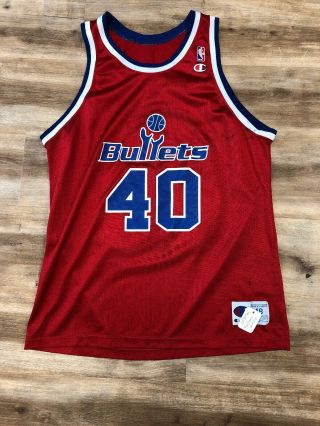 Calbert Cheaney Washington Bullets Vintage 90s Nba Basketball Champion Jersey Xl