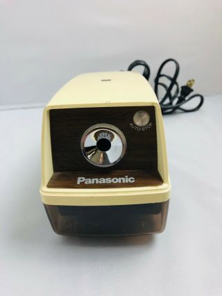 Vintage Panasonic Electric Pencil Sharpener Kp - 33 Auto - Stop Light Suction Cup