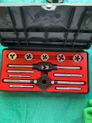 Vintage Craftsman Kromedge Tap And Hexagon Die Set 9 52055