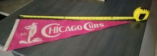Vintage Rare Chicago Cubs Flet Pennant 28 Inches Long