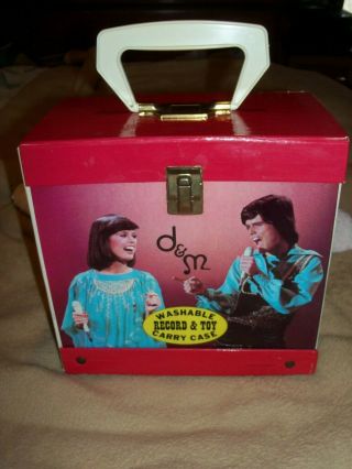 Vintage Donnie,  Marie Osmond 45 Rpm Record & Toy Carrying Case W/ Handle 1977
