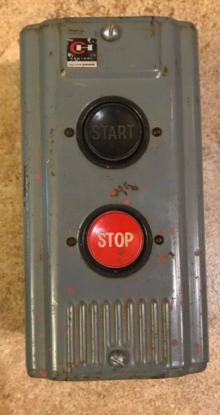Cutler Hammer 10250h2978a Std Duty Push Button Switch Start / Stop Vintage 1940