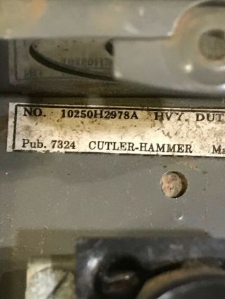 Cutler Hammer 10250H2978A Std Duty Push Button Switch Start / Stop Vintage 1940 5