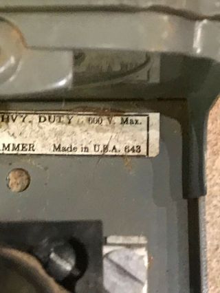 Cutler Hammer 10250H2978A Std Duty Push Button Switch Start / Stop Vintage 1940 6
