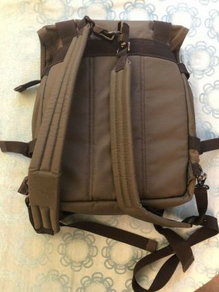 Vintage Kipling Hacker Dark Green Black Backpack Laptop Bag Messenger EUC 4