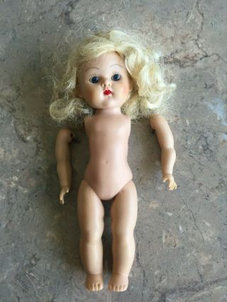 Vntg Vogue Strung Ginny Doll - 7 " Painted Lashes - Blonde Soft Flip 4a