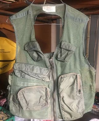 Vintage Usaf Survival Mesh Vest Sru - 21/p Military Size Medium