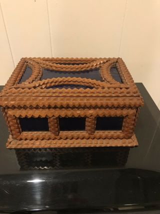 Vintage Tramp Art Wood Box