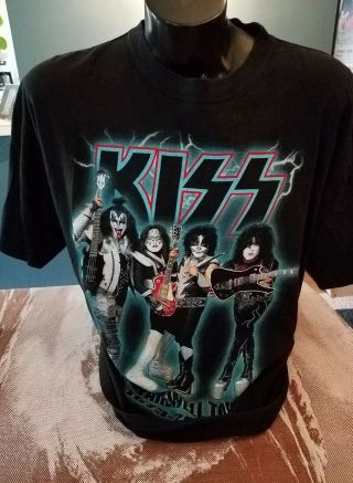 Vintage Kiss T - Shirt Farewell Tour 1973 - 2000 Allsport Xxl