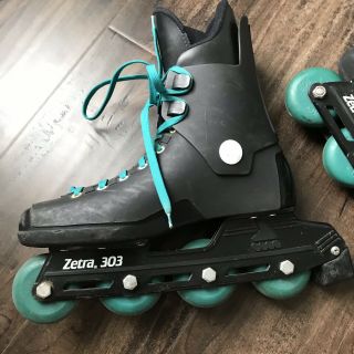 Vintage Rollerblade Zetra 303 Inline Skates Size M7 W9 Teal Black 5