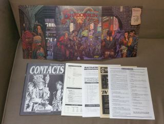 Shadowrun 7902 Gm Screen And Contact Adventure Module - Vintage 1989