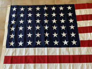 48 Star US Flag Valley Forge Vintage 5 x 9.  5 Casket Flag WW2 USA Stiched Stars 2