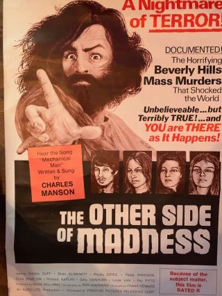 Poster The Other Side Of Madness Helter Skelter Murders Manson Vintage