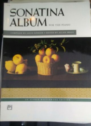 Vintage Sonatina Album Piano By Louis Kohler,  Alfred Masterwork Edition